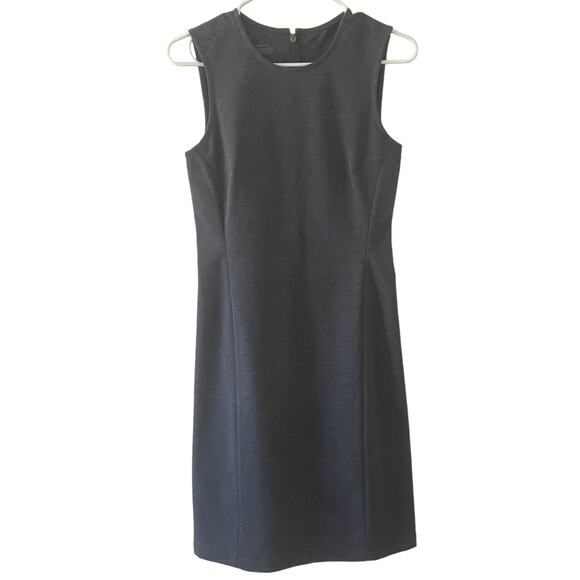 QOR Ponte Sheath Dress Womens XS Heather Gray Sleeveless Simple Basic Classic - Picture 1 of 10